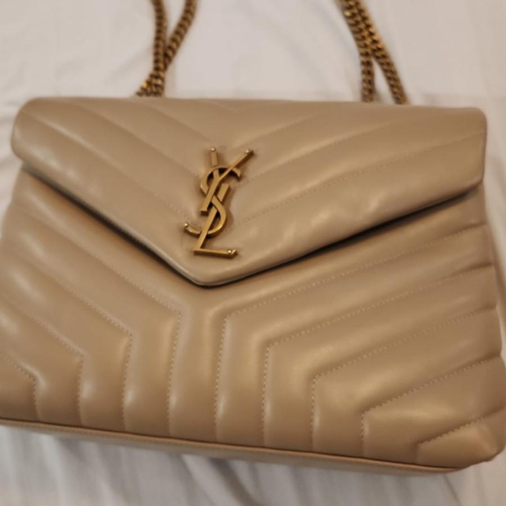 Yves Saint Laurent Tan Quilted Shoulder Bag